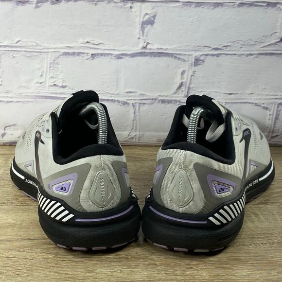 Brooks Adrenaline GTS 23 Grey Black Purple Running Shoes Women’s 11 Wide Sneaker - Picture 5 of 9
